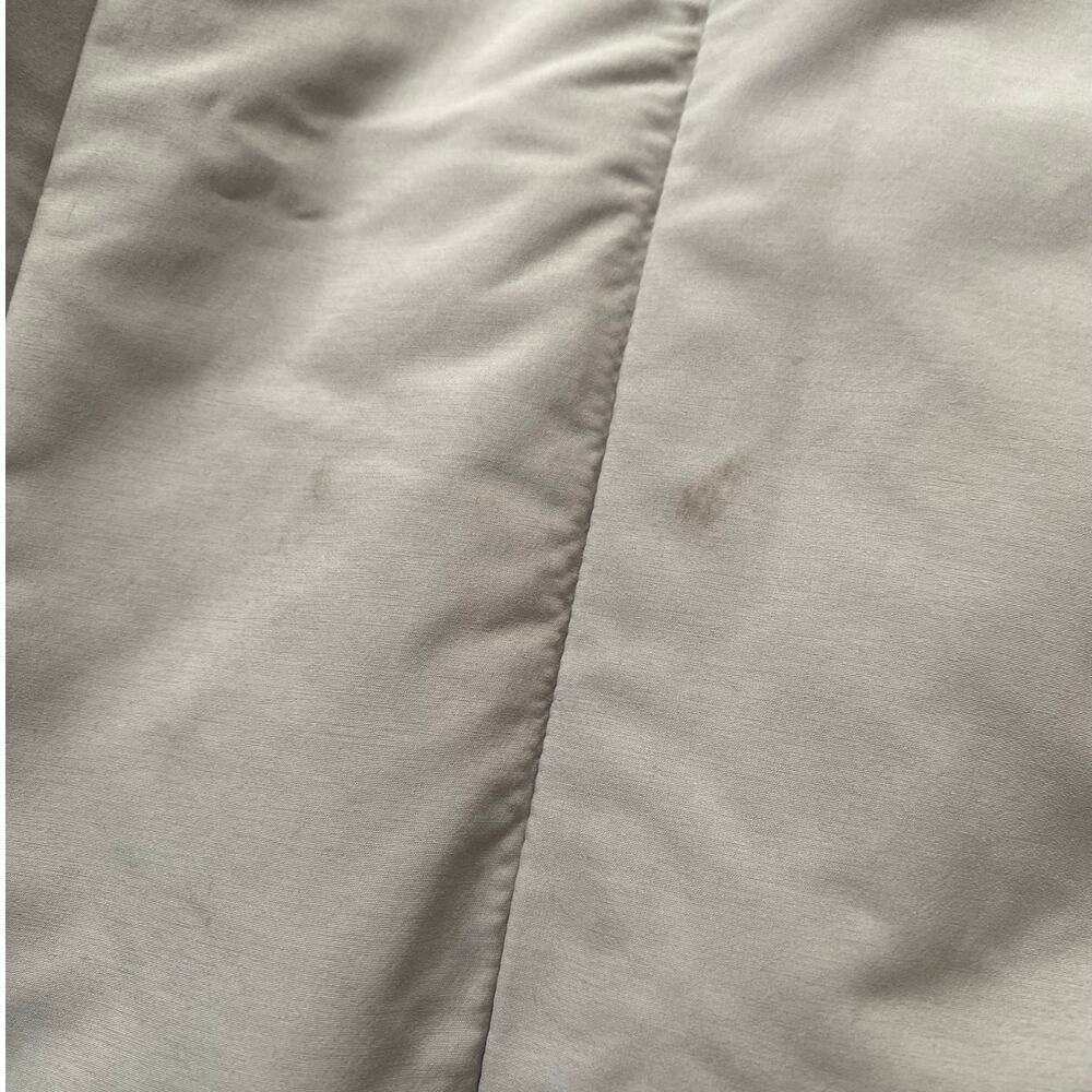 Muji Mens Light Gray Down Hooded Zip Coat Xs View 6